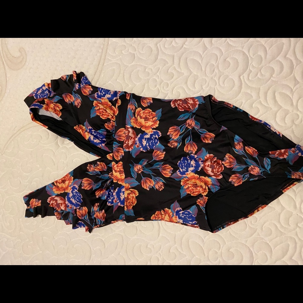 Modcloth Full Body Bathing Suit - Floral Sz L